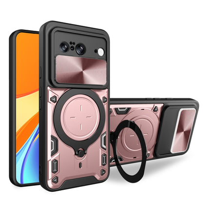 CD Texture Sliding Camshield Magnetic Holder Phone Case, For Google Pixel 10a, For Google Pixel 9 Pro XL, For Google Pixel 9 / 9 Pro, For Google Pixel 8a, For Google Pixel 8 Pro 5G, For Google Pixel 8 5G