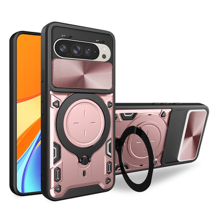 CD Texture Sliding Camshield Magnetic Holder Phone Case, For Google Pixel 10a, For Google Pixel 9 Pro XL, For Google Pixel 9 / 9 Pro, For Google Pixel 8a, For Google Pixel 8 Pro 5G, For Google Pixel 8 5G