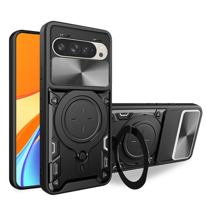 CD Texture Sliding Camshield Magnetic Holder Phone Case, For Google Pixel 10a, For Google Pixel 9 Pro XL, For Google Pixel 9 / 9 Pro, For Google Pixel 8a, For Google Pixel 8 Pro 5G, For Google Pixel 8 5G