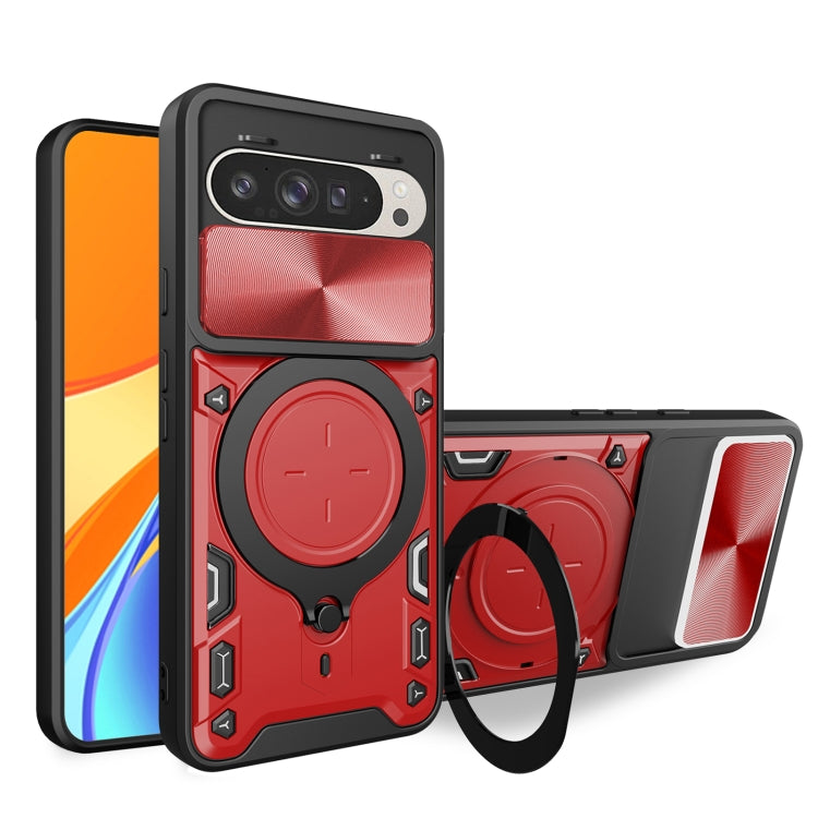 CD Texture Sliding Camshield Magnetic Holder Phone Case, For Google Pixel 10a, For Google Pixel 9 Pro XL, For Google Pixel 9 / 9 Pro, For Google Pixel 8a, For Google Pixel 8 Pro 5G, For Google Pixel 8 5G