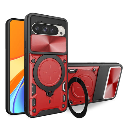 CD Texture Sliding Camshield Magnetic Holder Phone Case, For Google Pixel 10a, For Google Pixel 9 Pro XL, For Google Pixel 9 / 9 Pro, For Google Pixel 8a, For Google Pixel 8 Pro 5G, For Google Pixel 8 5G