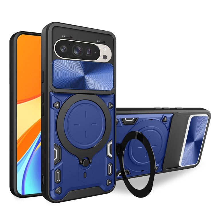 CD Texture Sliding Camshield Magnetic Holder Phone Case, For Google Pixel 10a, For Google Pixel 9 Pro XL, For Google Pixel 9 / 9 Pro, For Google Pixel 8a, For Google Pixel 8 Pro 5G, For Google Pixel 8 5G