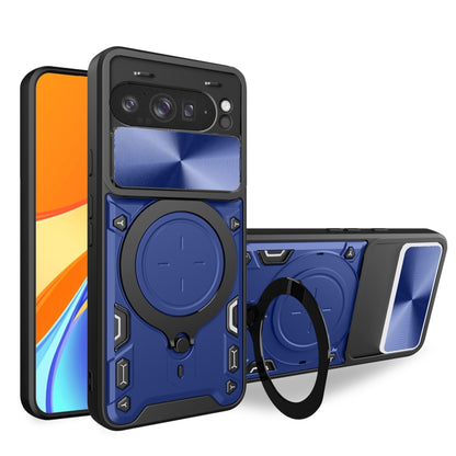 CD Texture Sliding Camshield Magnetic Holder Phone Case, For Google Pixel 10a, For Google Pixel 9 Pro XL, For Google Pixel 9 / 9 Pro, For Google Pixel 8a, For Google Pixel 8 Pro 5G, For Google Pixel 8 5G