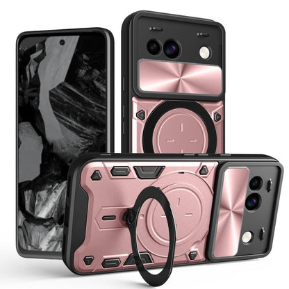CD Texture Sliding Camshield Magnetic Holder Phone Case, For Google Pixel 10a, For Google Pixel 9 Pro XL, For Google Pixel 9 / 9 Pro, For Google Pixel 8a, For Google Pixel 8 Pro 5G, For Google Pixel 8 5G
