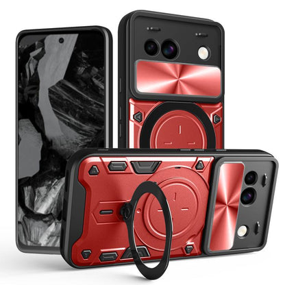 CD Texture Sliding Camshield Magnetic Holder Phone Case, For Google Pixel 10a, For Google Pixel 9 Pro XL, For Google Pixel 9 / 9 Pro, For Google Pixel 8a, For Google Pixel 8 Pro 5G, For Google Pixel 8 5G