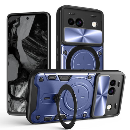 CD Texture Sliding Camshield Magnetic Holder Phone Case, For Google Pixel 10a, For Google Pixel 9 Pro XL, For Google Pixel 9 / 9 Pro, For Google Pixel 8a, For Google Pixel 8 Pro 5G, For Google Pixel 8 5G