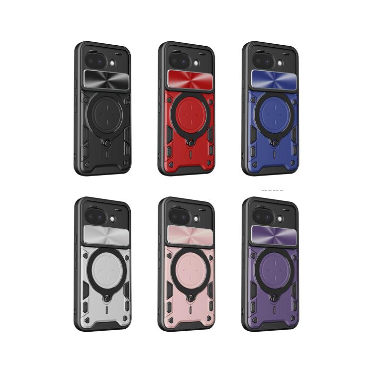 CD Texture Sliding Camshield Magnetic Holder Phone Case, For Google Pixel 10a, For Google Pixel 9 Pro XL, For Google Pixel 9 / 9 Pro, For Google Pixel 8a, For Google Pixel 8 Pro 5G, For Google Pixel 8 5G