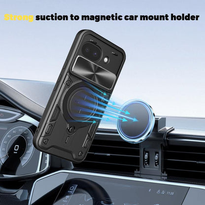 CD Texture Sliding Camshield Magnetic Holder Phone Case, For Google Pixel 10a, For Google Pixel 9 Pro XL, For Google Pixel 9 / 9 Pro, For Google Pixel 8a, For Google Pixel 8 Pro 5G, For Google Pixel 8 5G