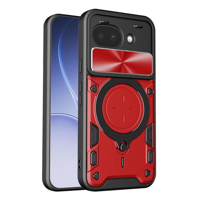 CD Texture Sliding Camshield Magnetic Holder Phone Case, For Google Pixel 10a, For Google Pixel 9 Pro XL, For Google Pixel 9 / 9 Pro, For Google Pixel 8a, For Google Pixel 8 Pro 5G, For Google Pixel 8 5G