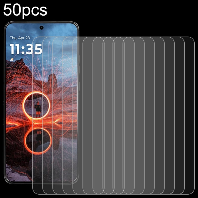 50pcs 0.26mm 9H 2.5D Tempered Glass Film