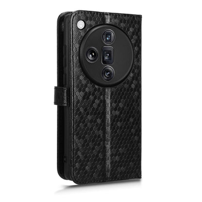 Coque de téléphone en cuir texturé à pois nid d'abeille, Pour OPPO Find X7 Ultra, Pour OPPO A79 5G Global / A2, Pour OPPO Find X8 Pro