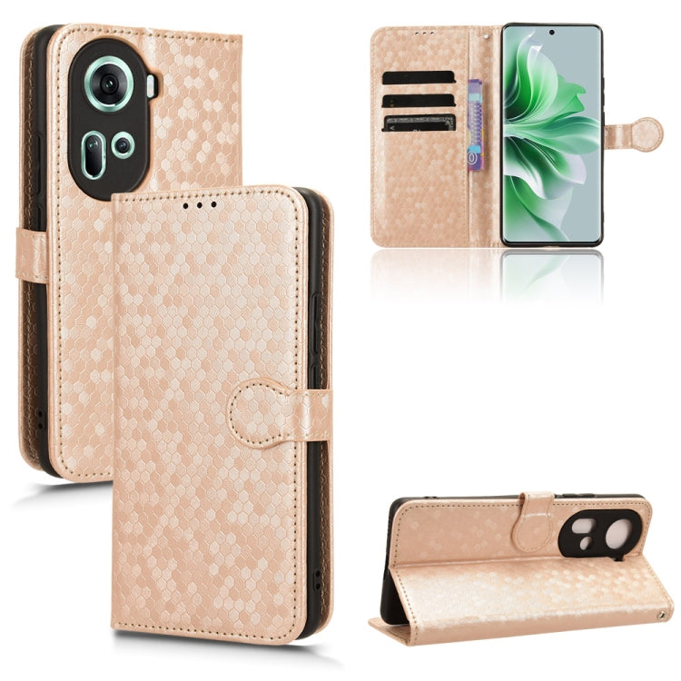 Honeycomb Dot Texture Leather Phone Case, For OPPO Find X8s+ 5G, For OPPO Find X8s 5G, For OPPO Find X8 Ultra 5G, For OPPO F29 Pro 5G, For OPPO F29 5G, For OPPO Reno13 F 4G / 5G, For OPPO Find X8, For OPPO A3x 5G India, For OPPO Reno12 F               ...