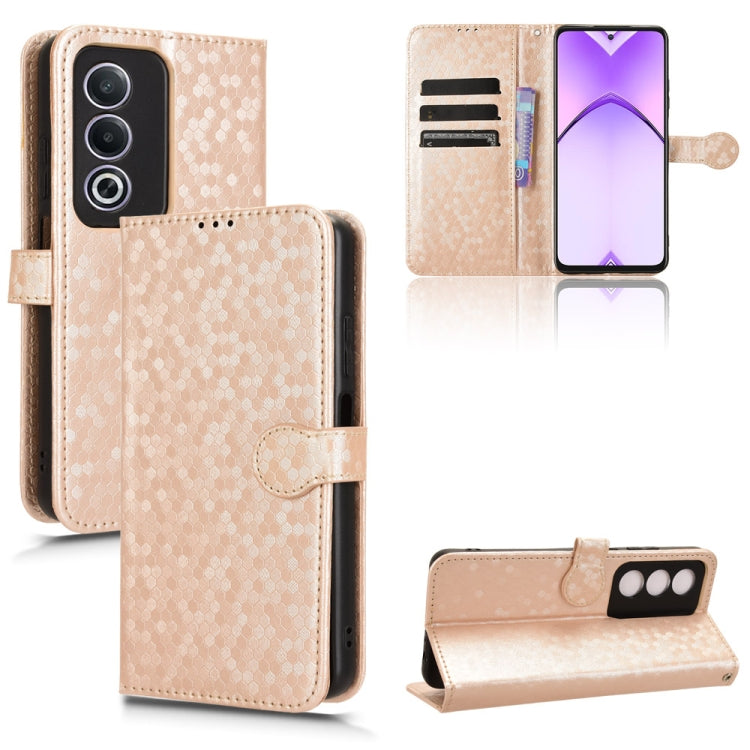 Honeycomb Dot Texture Leather Phone Case, For OPPO Reno14 Pro Global, For OPPO Reno14 Global, For OPPO Find X8s+ 5G, For OPPO Find X8s 5G, For OPPO Find X8 Ultra 5G, For OPPO F29 Pro 5G, For OPPO F29 5G, For OPPO Reno13 F 4G / 5G, For OPPO Find X8     ...