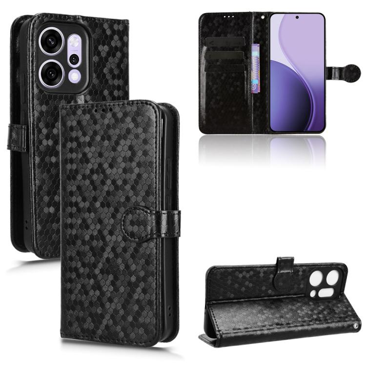 Honeycomb Dot Texture Leather Phone Case, For OPPO Reno14 Pro Global, For OPPO Reno14 Global, For OPPO Find X8s+ 5G, For OPPO Find X8s 5G, For OPPO Find X8 Ultra 5G, For OPPO F29 Pro 5G, For OPPO F29 5G, For OPPO Reno13 F 4G / 5G, For OPPO Find X8     ...