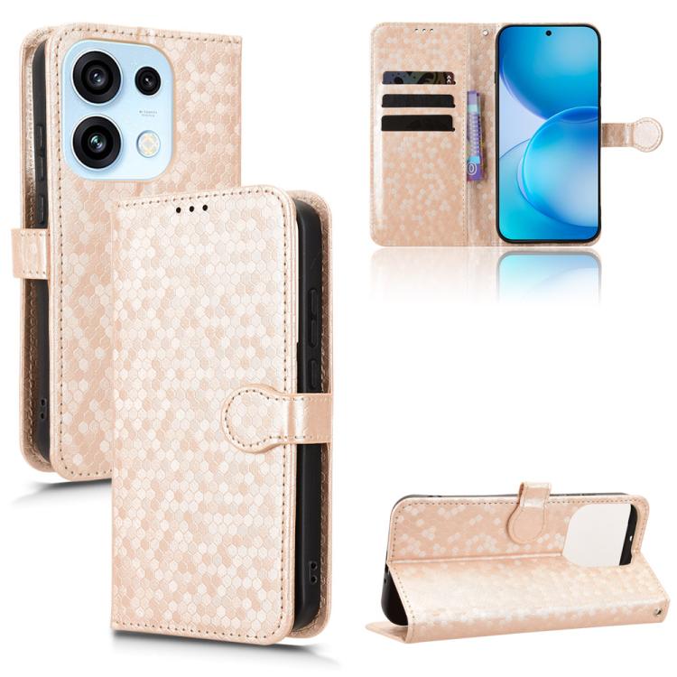 Honeycomb Dot Texture Leather Phone Case, For OPPO Reno16 F 5G / Reno16 FS 5G, For OPPO Reno15 A 5G, For OPPO Reno16 Pro 5G / Reno16 5G Global, For OPPO F33 Pro / A6s Pro, For OPPO Find X9 Ultra 5G, For OPPO A6c / A6t / A6t Pro                         ...