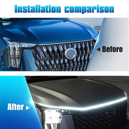 Car Startup Scan Through Hood LED Daytime Running Atmosphere Light, 1.2m, 1.8m, 1.5m