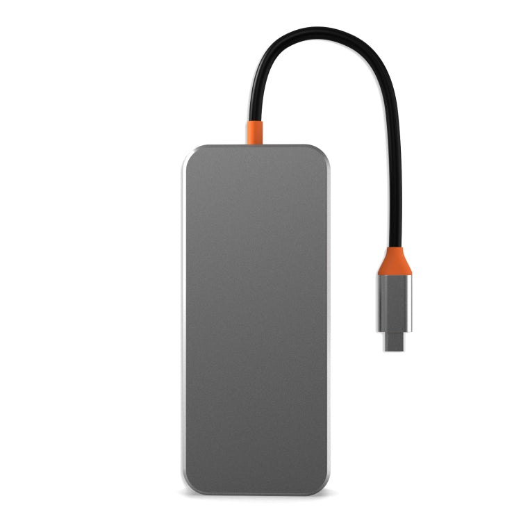SW10V 10 in 1 Type-C to USB + HDMI + VGA + RJ45 + SD/TF + Audio 3.5 HUB Docking Station, SW10V