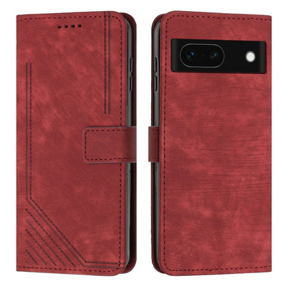 Skin Feel Stripe Pattern Leather Phone Case with Lanyard, For Google Pixel 11 Pro XL, For Google Pixel 11 / 11 Pro, For Google Pixel 10a, For Google Pixel 10 Pro XL, For Google Pixel 10 / 10 Pro, For Google Pixel 9a, For Google Pixel 8a