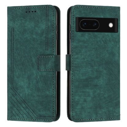 Skin Feel Stripe Pattern Leather Phone Case with Lanyard, For Google Pixel 11 Pro XL, For Google Pixel 11 / 11 Pro, For Google Pixel 10a, For Google Pixel 10 Pro XL, For Google Pixel 10 / 10 Pro, For Google Pixel 9a, For Google Pixel 8a