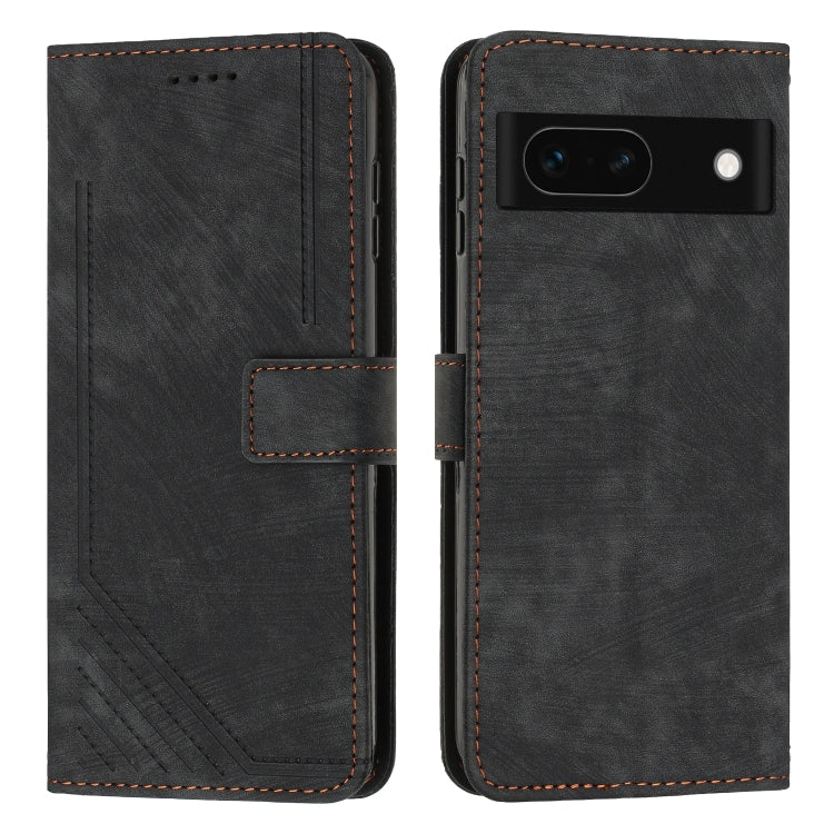Skin Feel Stripe Pattern Leather Phone Case with Lanyard, For Google Pixel 11 Pro XL, For Google Pixel 11 / 11 Pro, For Google Pixel 10a, For Google Pixel 10 Pro XL, For Google Pixel 10 / 10 Pro, For Google Pixel 9a, For Google Pixel 8a
