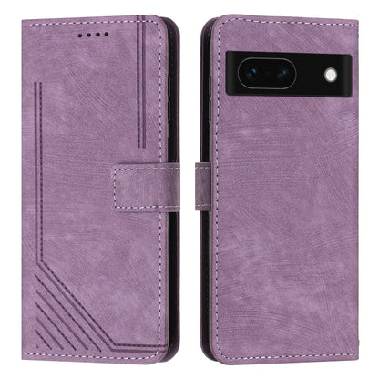 Skin Feel Stripe Pattern Leather Phone Case with Lanyard, For Google Pixel 11 Pro XL, For Google Pixel 11 / 11 Pro, For Google Pixel 10a, For Google Pixel 10 Pro XL, For Google Pixel 10 / 10 Pro, For Google Pixel 9a, For Google Pixel 8a
