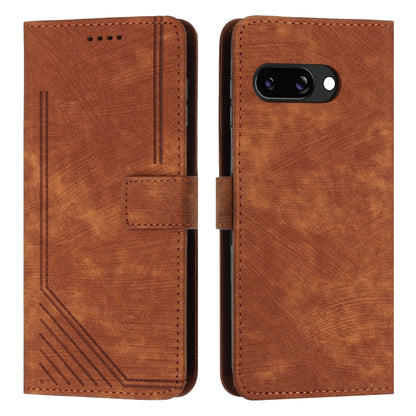 Skin Feel Stripe Pattern Leather Phone Case with Lanyard, For Google Pixel 11 Pro XL, For Google Pixel 11 / 11 Pro, For Google Pixel 10a, For Google Pixel 10 Pro XL, For Google Pixel 10 / 10 Pro, For Google Pixel 9a, For Google Pixel 8a