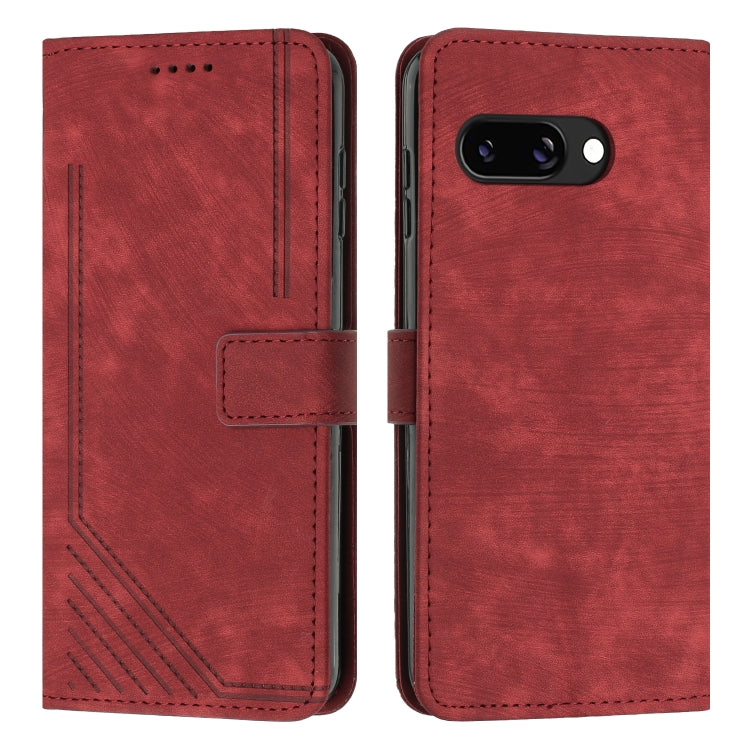 Skin Feel Stripe Pattern Leather Phone Case with Lanyard, For Google Pixel 11 Pro XL, For Google Pixel 11 / 11 Pro, For Google Pixel 10a, For Google Pixel 10 Pro XL, For Google Pixel 10 / 10 Pro, For Google Pixel 9a, For Google Pixel 8a