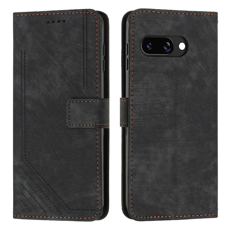 Skin Feel Stripe Pattern Leather Phone Case with Lanyard, For Google Pixel 11 Pro XL, For Google Pixel 11 / 11 Pro, For Google Pixel 10a, For Google Pixel 10 Pro XL, For Google Pixel 10 / 10 Pro, For Google Pixel 9a, For Google Pixel 8a