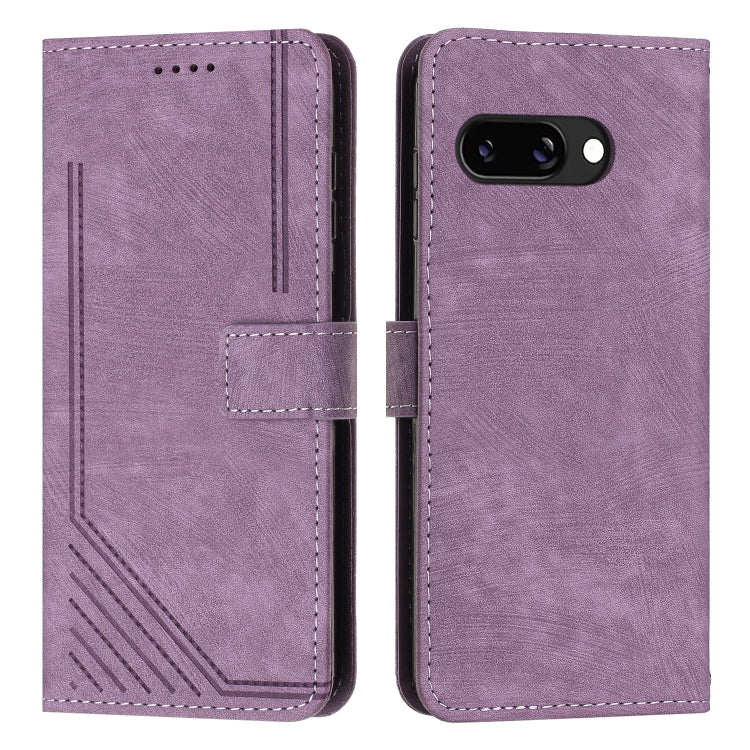 Skin Feel Stripe Pattern Leather Phone Case with Lanyard, For Google Pixel 11 Pro XL, For Google Pixel 11 / 11 Pro, For Google Pixel 10a, For Google Pixel 10 Pro XL, For Google Pixel 10 / 10 Pro, For Google Pixel 9a, For Google Pixel 8a