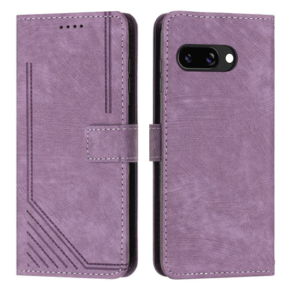 Skin Feel Stripe Pattern Leather Phone Case with Lanyard, For Google Pixel 11 Pro XL, For Google Pixel 11 / 11 Pro, For Google Pixel 10a, For Google Pixel 10 Pro XL, For Google Pixel 10 / 10 Pro, For Google Pixel 9a, For Google Pixel 8a