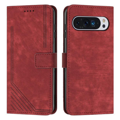 Skin Feel Stripe Pattern Leather Phone Case with Lanyard, For Google Pixel 11 Pro XL, For Google Pixel 11 / 11 Pro, For Google Pixel 10a, For Google Pixel 10 Pro XL, For Google Pixel 10 / 10 Pro, For Google Pixel 9a, For Google Pixel 8a