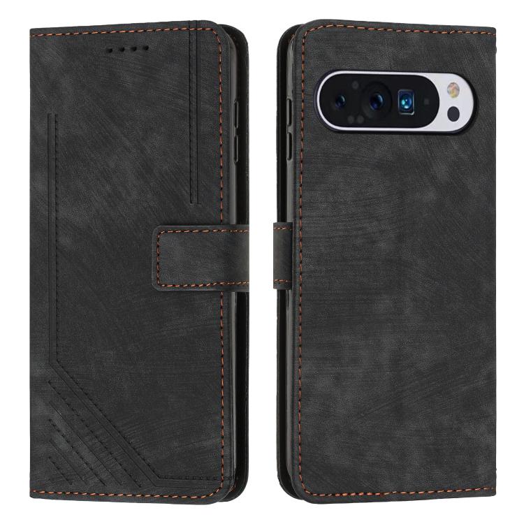 Skin Feel Stripe Pattern Leather Phone Case with Lanyard, For Google Pixel 11 Pro XL, For Google Pixel 11 / 11 Pro, For Google Pixel 10a, For Google Pixel 10 Pro XL, For Google Pixel 10 / 10 Pro, For Google Pixel 9a, For Google Pixel 8a