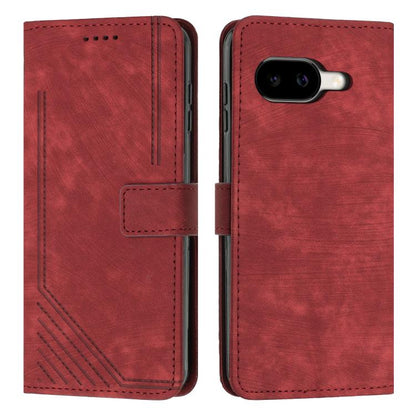 Skin Feel Stripe Pattern Leather Phone Case with Lanyard, For Google Pixel 11 Pro XL, For Google Pixel 11 / 11 Pro, For Google Pixel 10a, For Google Pixel 10 Pro XL, For Google Pixel 10 / 10 Pro, For Google Pixel 9a, For Google Pixel 8a