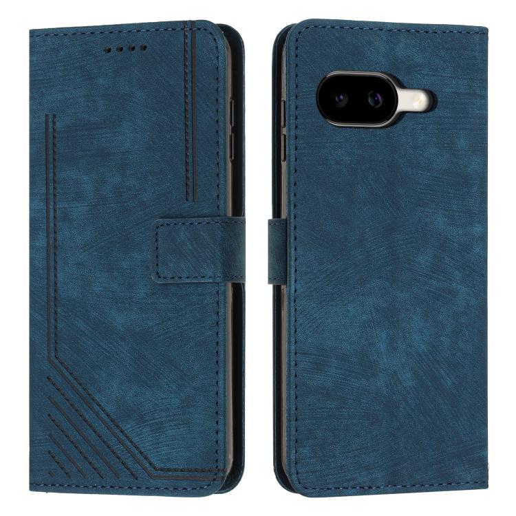 Skin Feel Stripe Pattern Leather Phone Case with Lanyard, For Google Pixel 11 Pro XL, For Google Pixel 11 / 11 Pro, For Google Pixel 10a, For Google Pixel 10 Pro XL, For Google Pixel 10 / 10 Pro, For Google Pixel 9a, For Google Pixel 8a