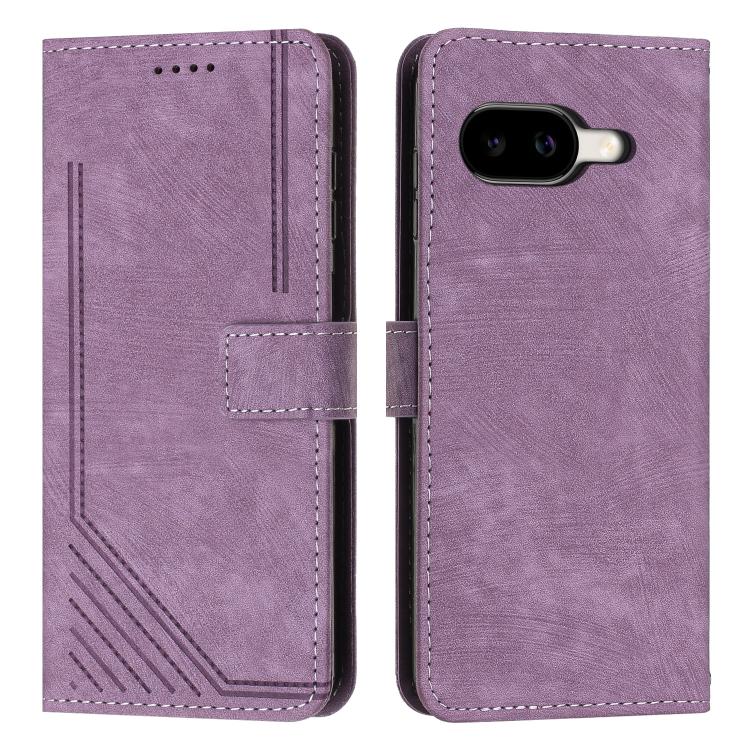 Skin Feel Stripe Pattern Leather Phone Case with Lanyard, For Google Pixel 11 Pro XL, For Google Pixel 11 / 11 Pro, For Google Pixel 10a, For Google Pixel 10 Pro XL, For Google Pixel 10 / 10 Pro, For Google Pixel 9a, For Google Pixel 8a