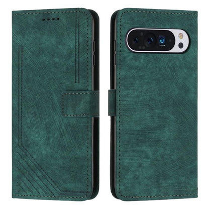 Skin Feel Stripe Pattern Leather Phone Case with Lanyard, For Google Pixel 11 Pro XL, For Google Pixel 11 / 11 Pro, For Google Pixel 10a, For Google Pixel 10 Pro XL, For Google Pixel 10 / 10 Pro, For Google Pixel 9a, For Google Pixel 8a
