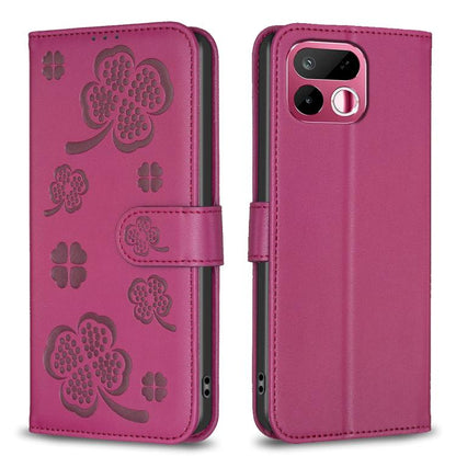 Four-leaf Embossed Leather Phone Case, For Realme 16T 5G, For Realme C53, For Realme C55, For Realme C33, For Realme C35
