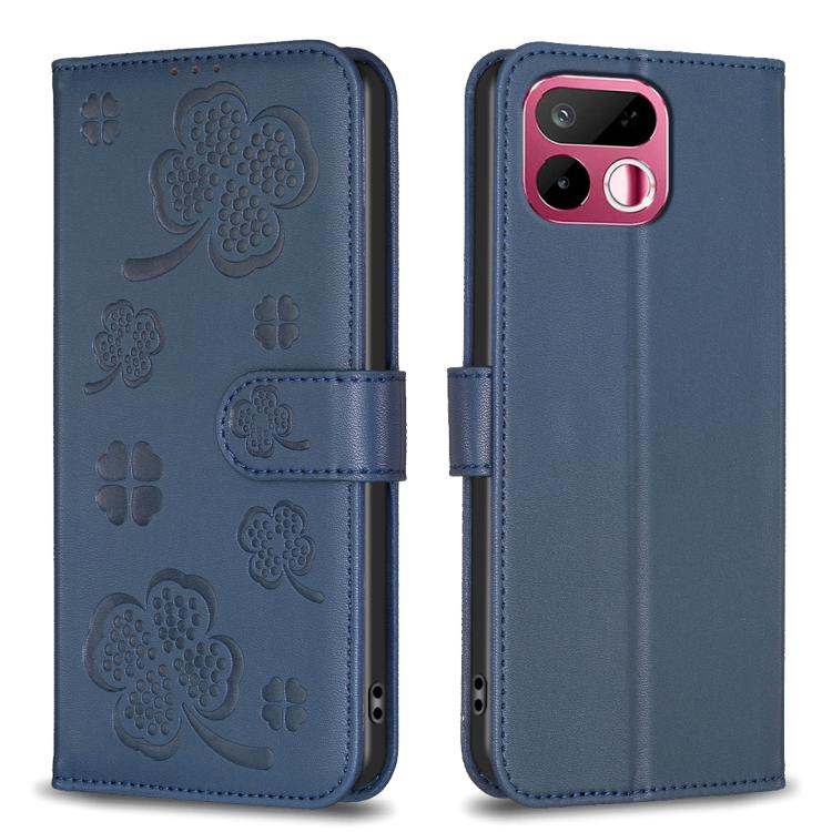 Four-leaf Embossed Leather Phone Case, For Realme 16T 5G, For Realme C53, For Realme C55, For Realme C33, For Realme C35