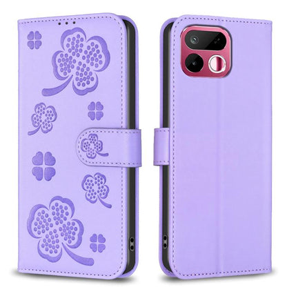 Four-leaf Embossed Leather Phone Case, For Realme 16T 5G, For Realme C53, For Realme C55, For Realme C33, For Realme C35
