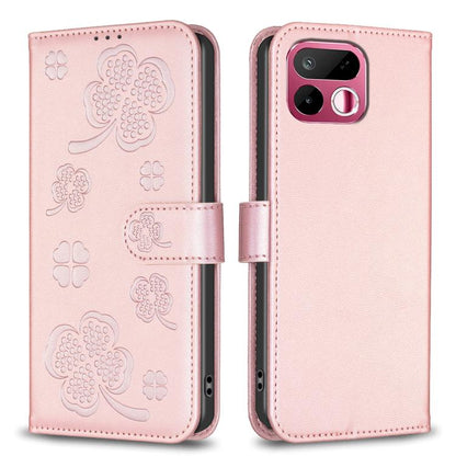 Four-leaf Embossed Leather Phone Case, For Realme 16T 5G, For Realme C53, For Realme C55, For Realme C33, For Realme C35