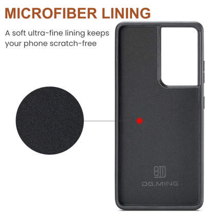 DG.MING M5 Series Zip RFID Multi Card Detachable Leather Phone Case, For Samsung Galaxy S21 Ultra