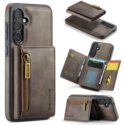 DG.MING M5 Series Zip RFID Multi Card Detachable Leather Phone Case, For Galaxy S26+ 5G, For Galaxy S26 Ultra 5G, For Galaxy S26 5G, For Samsung Galaxy S25 FE 5G, For Samsung Galaxy S25 Edge 5G, For Galaxy S25 5G, For Galaxy S25+ 5G                    ...