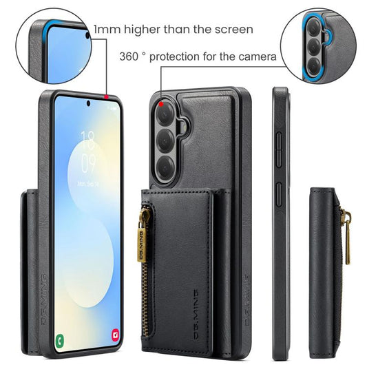 DG.MING M5 Series Zip RFID Multi Card Detachable Leather Phone Case, For Galaxy S26+ 5G, For Galaxy S26 Ultra 5G, For Galaxy S26 5G, For Samsung Galaxy S25 FE 5G, For Samsung Galaxy S25 Edge 5G, For Galaxy S25 5G, For Galaxy S25+ 5G                    ...