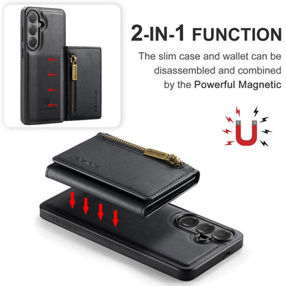 DG.MING M5 Series Zip RFID Multi Card Detachable Leather Phone Case, For Galaxy S26+ 5G, For Galaxy S26 Ultra 5G, For Galaxy S26 5G, For Samsung Galaxy S25 FE 5G, For Samsung Galaxy S25 Edge 5G, For Galaxy S25 5G, For Galaxy S25+ 5G                    ...