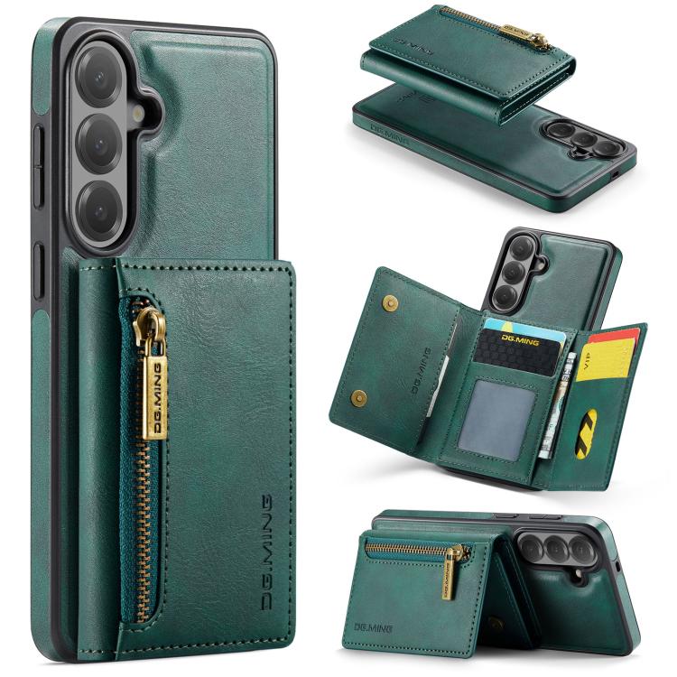 DG.MING M5 Series Zip RFID Multi Card Detachable Leather Phone Case, For Galaxy S26+ 5G, For Galaxy S26 Ultra 5G, For Galaxy S26 5G, For Samsung Galaxy S25 FE 5G, For Samsung Galaxy S25 Edge 5G, For Galaxy S25 5G, For Galaxy S25+ 5G                    ...