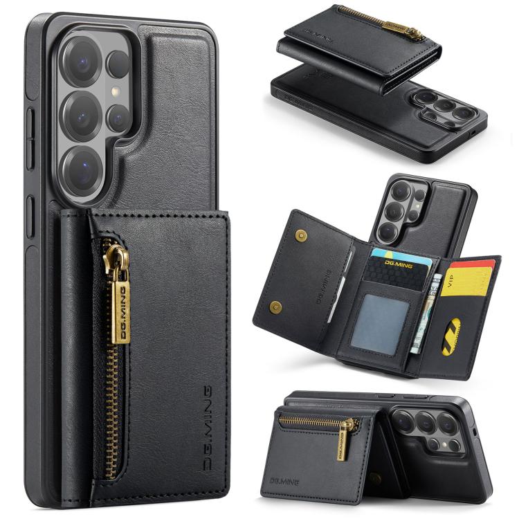 DG.MING M5 Series Zip RFID Multi Card Detachable Leather Phone Case, For Galaxy S26+ 5G, For Galaxy S26 Ultra 5G, For Galaxy S26 5G, For Samsung Galaxy S25 FE 5G, For Samsung Galaxy S25 Edge 5G, For Galaxy S25 5G, For Galaxy S25+ 5G                    ...