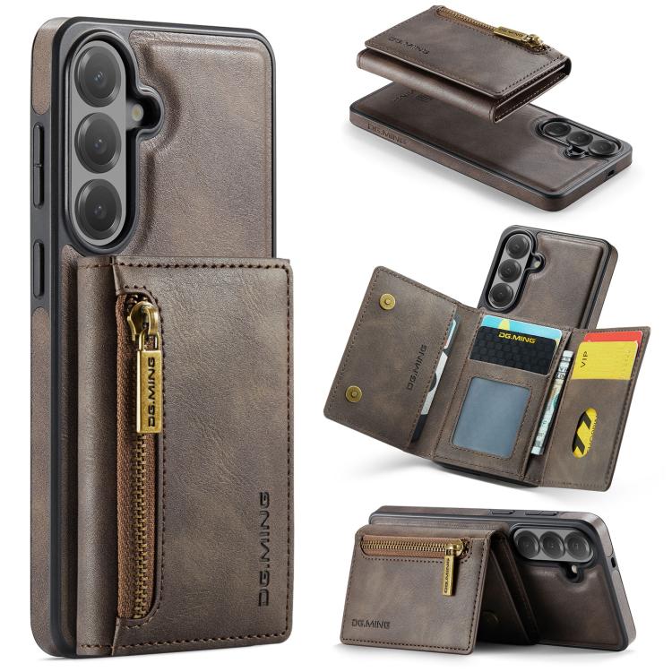 DG.MING M5 Series Zip RFID Multi Card Detachable Leather Phone Case, For Galaxy S26+ 5G, For Galaxy S26 Ultra 5G, For Galaxy S26 5G, For Samsung Galaxy S25 FE 5G, For Samsung Galaxy S25 Edge 5G, For Galaxy S25 5G, For Galaxy S25+ 5G                    ...