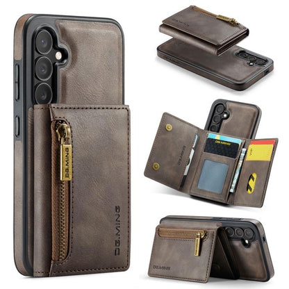DG.MING M5 Series Zip RFID Multi Card Detachable Leather Phone Case, For Galaxy S26+ 5G, For Galaxy S26 Ultra 5G, For Galaxy S26 5G, For Samsung Galaxy S25 FE 5G, For Samsung Galaxy S25 Edge 5G, For Galaxy S25 5G, For Galaxy S25+ 5G                    ...