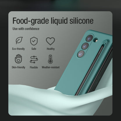NILLKIN Flex Pure PC + Liquid Silicone Phone Case with S Pen, For Samsung Galaxy Z Fold5
