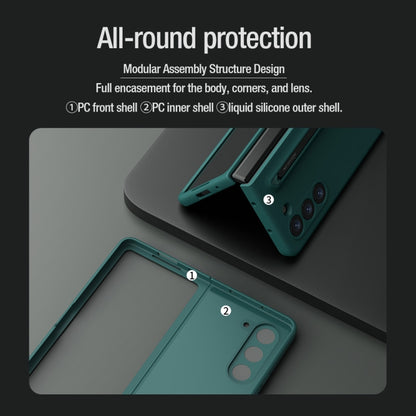 NILLKIN Flex Pure PC + Liquid Silicone Phone Case with S Pen, For Samsung Galaxy Z Fold5